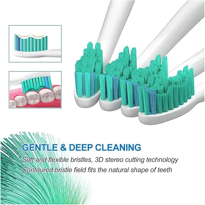 20-32pcs Replacement Toothbrush HeadsCompatible for with Brush Head 1100 2100 4100 4300 5100 5300 6100(20pcs)