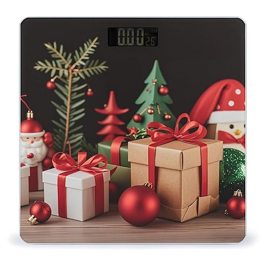 Xmas Decoration Christmas Gift Smart Scale for Body Weight Accurate Bathroom Scale with LED Display Digital Weight Scales Weighing Machine High Precision Scales for Bath Home