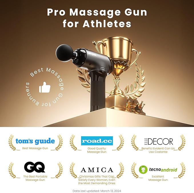 BOB AND BRAD T2 Massage Gun Deep Tissue Percussion Muscle Massage Gun for Back and Neck Upgraded 4000 mah Battery HSA Handheld Electric Back Massager for Athletes Pain Relief FSA Eligible