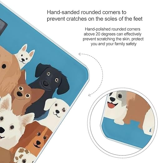 Men's Fashion Automatic Switch Digital Bathroom Weighing Scale Smart Scale Cute Puppy Dog