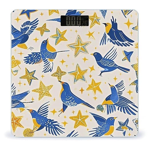 Star Bird Print Scale for Body Weight Smart Scales Digital Bathroom Scale High Precision Weighing Scales with Large Display Weighing Machine for People