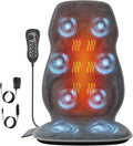 Back Massager with Soft Plush Fabric Cover Massage Seat Cushion with 8 Vibration Motors &amp 2 Heating Levels Chair Massager for Recliner Office Chair Sofa Use Gifts for Dad Mom