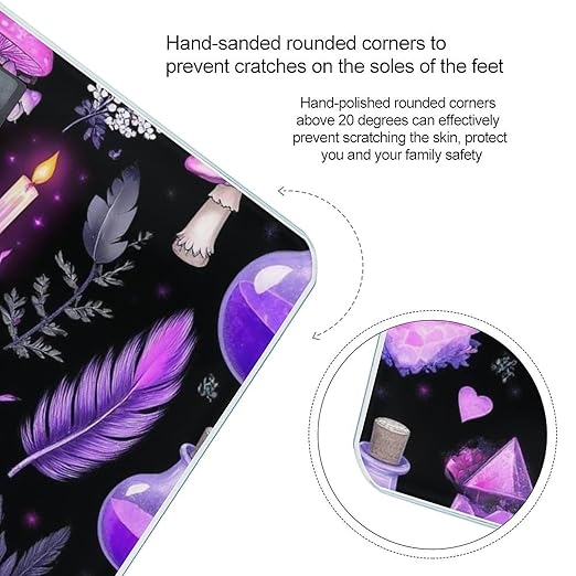 Automatic Switch Digital Bathroom Weighing Scale Smart Scale for Body Weight Gothic Magic Witch Witchy Trippy Purple Mushrooms
