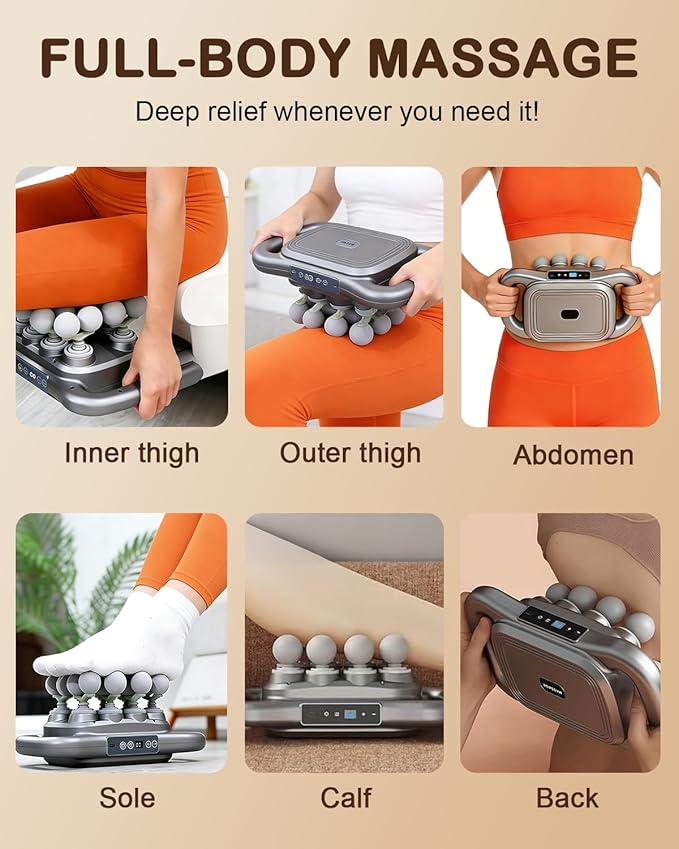 16 Head Massage Gun Set - Deep Tissue Percussion Massager with 9 Modes&ampLevels with Red Light Therapyfor BodyBackShouldersNeckLegsFootMassage Gun deep TissueBest Gift for WomenMenMom and