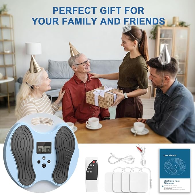 EMS Foot Massager for Neuropathy &amp Pain Relief-Electric Muscle &amp Nerve Circulation Stimulator for Feet &amp Legs10 Modes 20 Intensities