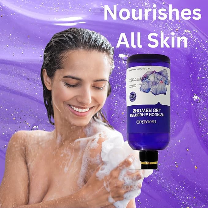 Collagen-Infused Refresh &amp Nourish Shower Gel w/Lavender and Natural Plant Extracts for Cleansing &amp Firming Paraben and Dye-Free (Lot of 3)
