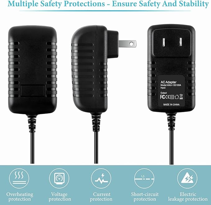 AC/DC Adapter Compatible with Hueplus HPM-5000 Neck Shoulder Massager Wireless Heat Rubbing Massaging Acupress Power Supply Cord Cable Charger Mains PSU