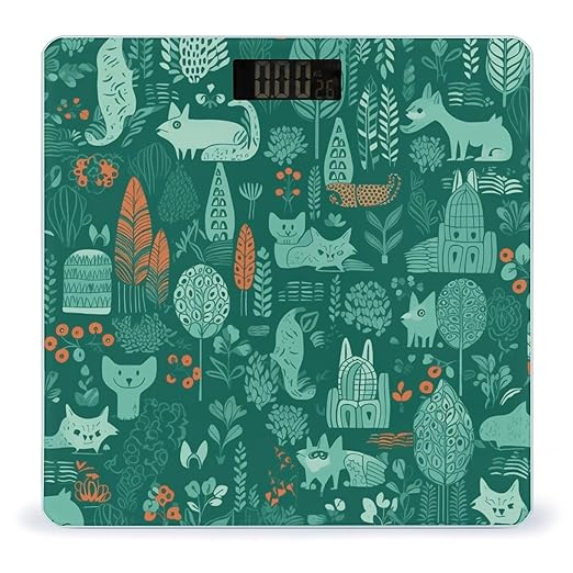 Green Animals Digital Bathroom Scale Fashion Unique Weight Scale BMI Anti-Slip Precision Weighing Scales Suitable for Home Bedrooms Use and Gift