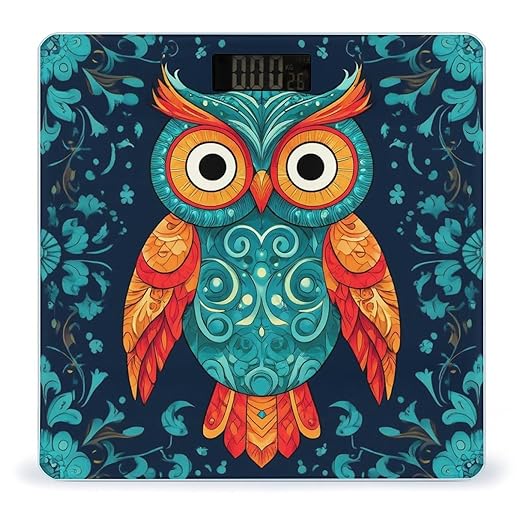 Women's Fashion Automatic Switch Digital Bathroom Weighing Scale Smart Scale Ethnic Owl