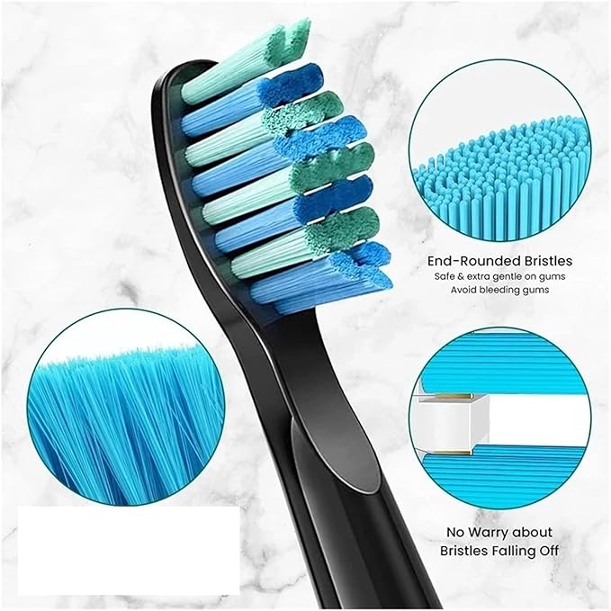 10/20Pcs Replaceable Brush HeadsCompatible for Seago/Fairywill Toothbrush FW/SG 507/508/515/551/917/959/908(20pcswhite)