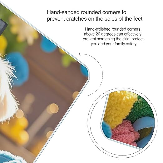 Cute Maltese Puppy Scale for Body Weight Accurate Digital Bathroom Scale Toughened Glass High Precision Scales Smart Weight Scales with Large LCD Backlight Display Weighing Machine
