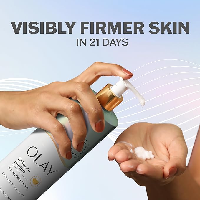 Olay Elasticity Boosting Body Wash + Body Lotion Bundle Pack Moisturizing &amp Firming Formula with Collagen Peptide Serum &amp Vitamin B3 Complex 26 fl oz &amp 17 fl oz (Pack of 2)
