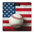 Digital Bathroom Weighing Scale Energy Saving Scale Smart Scale for Body Weight Baseball Rustic Wooden American Flag