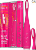 FOREO ISSA 4 Electric Toothbrush – 4-in-1 Rechargeable with Extra Brush Head Soft Bristles Long-Lasting Use Gentle Cleaning - Fuchsia