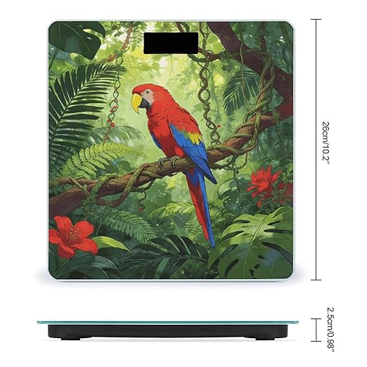 Amazonia Smart Scale for Body Weight Digital Bathroom Scale Toughened Glass Weight Scale with Large LCD Backlight Display High Precision Scales Weighing Machine