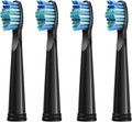 Replacement Toothbrush Heads Compatible with COSOUL Electric Toothbrush Soft Bristle Nozzles Deeply Clean(4PCS Black)