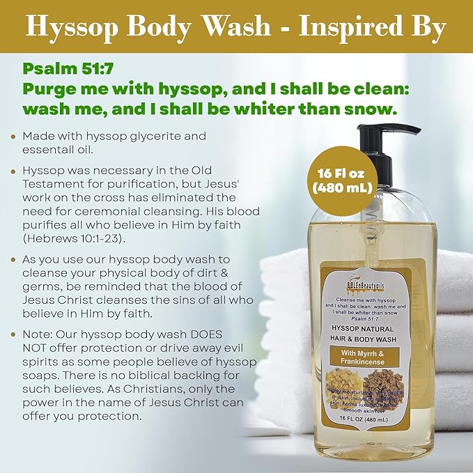 Cleanse Me With Hyssop Natural Hair and Body Wash Organic Hyssop Infused Shampoo and Body Wash for Nourishing and Refreshing Hair &amp Body Cleansing