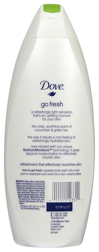 Dove Go Fresh Body Wash Cool Moisture 24 oz 2 pk