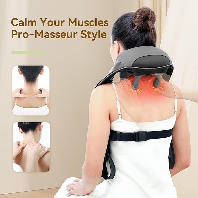 Snailax Back Massager and Neck Massager Bundle