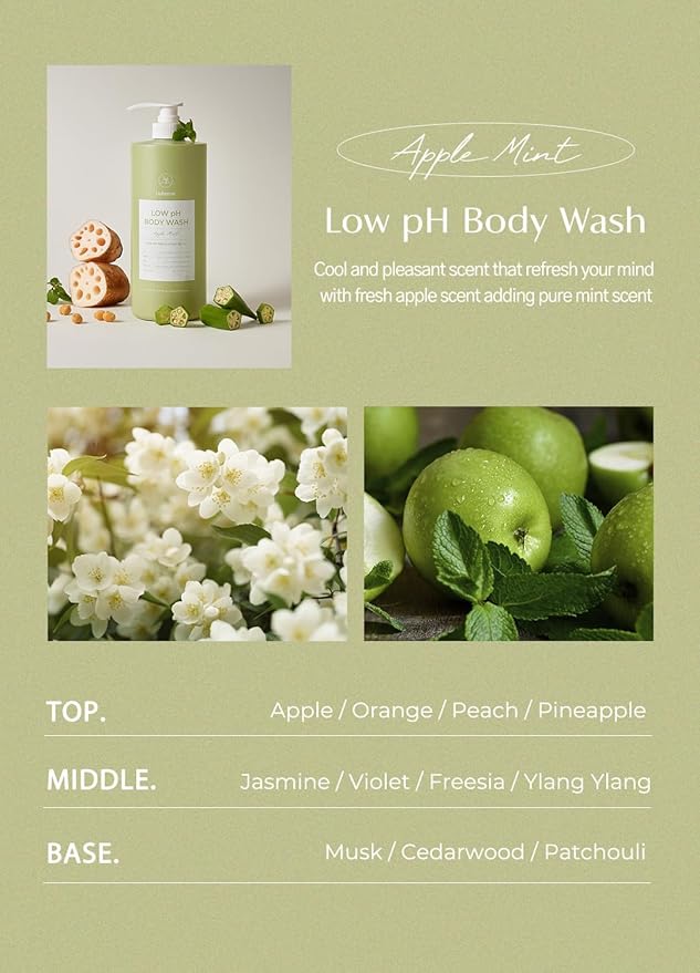 laferme Low pH balanced Gentle Korean Body Wash with Natural &amp Organic Ingredients Hypoallergenic for Sensitive Skin Moisturizing &amp Hydrating for Dry Skin For Women &amp Men 33 Fl Oz App