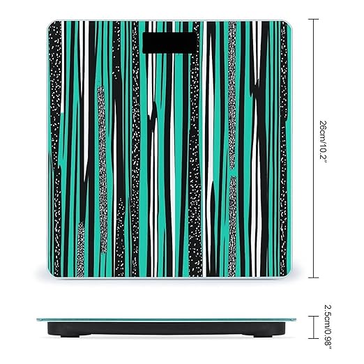 Striped Blue Scale for Body Weight Digital Bathroom Scale Accurate Smart Weight Scales with Large Display Weighing Machine High Precision Scales