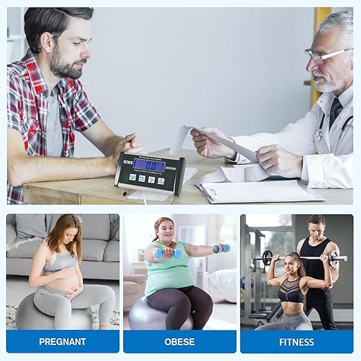 SIKE Digital Physician BMI Scale Medical Floor Scale for Body Weight 550 lb Limit Professional Weight Scale Portable Easy to Read Digital Display Heavy Duty 12.5 x 12 Platform