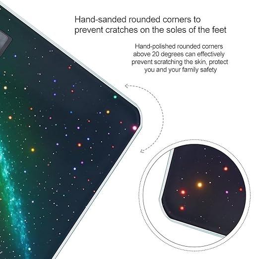 Colorful Starry Sky Smart Scale for Body Weight Accurate Bathroom Scale with LED Display Digital Weight Scales Weighing Machine High Precision Scales for Bath Home