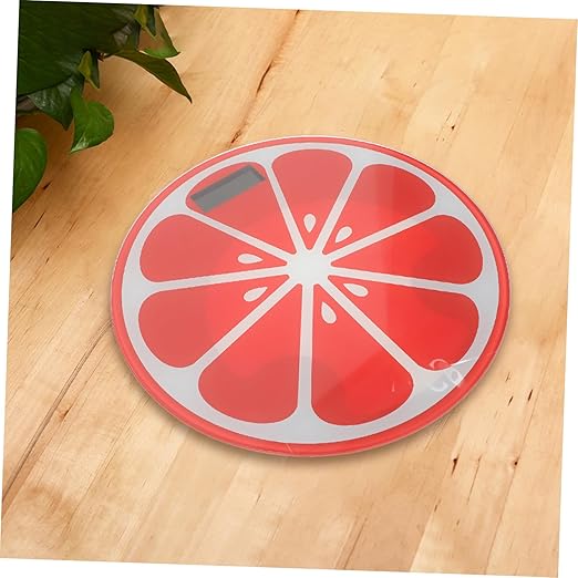 Watermelon Electronic Scale Compact Digital Weight Scale for Home Bathroom Non-Slip Tempered Platform Portable Easy to Use