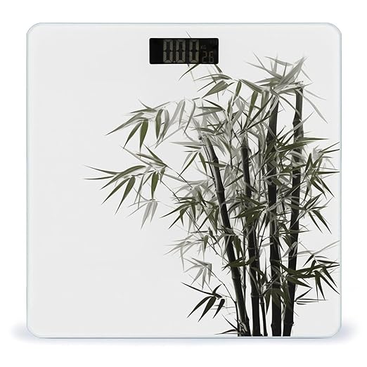 Asian Bamboo Scale for Body Weight Accurate Digital Bathroom Scale Toughened Glass High Precision Scales Smart Weight Scales with Large LCD Backlight Display Weighing Machine