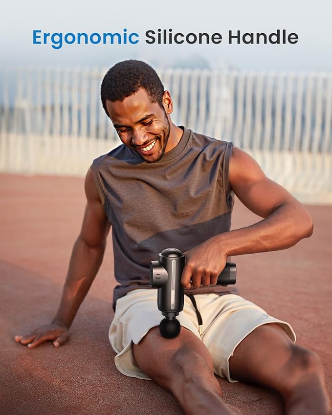 RENPHO Active 2 Massage Gun Deep Tissue Percussion Handheld Neck Massager FSA Eligible Electric Mini Back Massagers with Carry Case for Athletes Men Women HSA