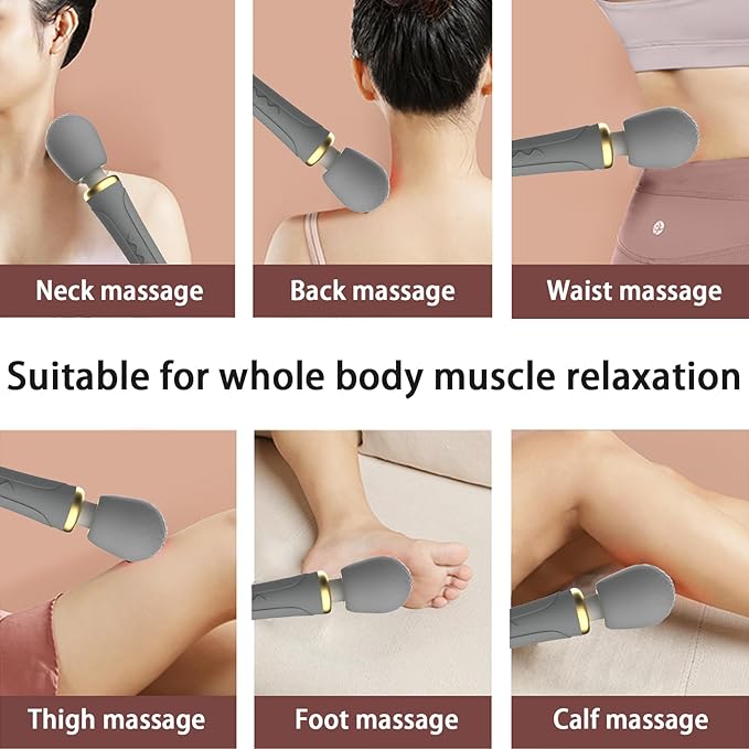 Personal Massager - Travel - Quiet - Handheld Cordless Massager Relax Body Muscles - Perfect Back Legs Hand Pains and Sports