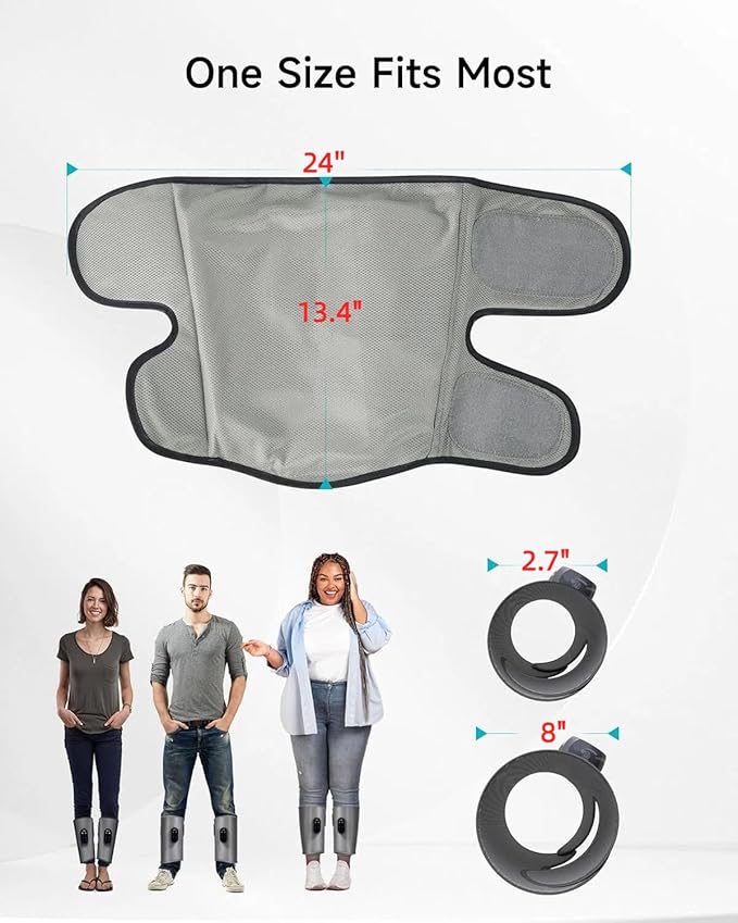 ALLJOY Cordless Calf Massager Leg Massage for Circulation and Pain Relief Christmas Gifts Rechargeable Calf Air Compression Massager with 2 Heat Levels 4 Modes 3 Intensities for Men Women Mom Dad