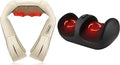 Nekteck Beige Neck&ampBack Massager and Portable Foot Massager with Heat FM12