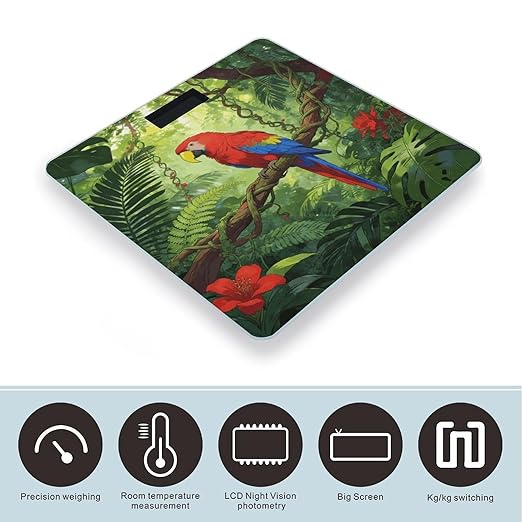 Amazonia Smart Scale for Body Weight Digital Bathroom Scale Toughened Glass Weight Scale with Large LCD Backlight Display High Precision Scales Weighing Machine