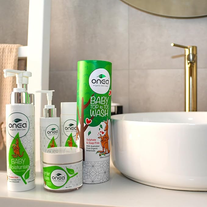 Massage Oil and Top to Toe Wash - Tear-Free Baby Shampoo and Body Wash - Gentle Baby Bath Enriched with Australian Botanicals - 2 pc