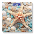 Digital Scale for Body Weight Highly Precision Bathroom Weight Scale 400 lbs with Backlit Display Personalized Scale for Home-Starfish and Seashells Scattered On The Sandy Beach