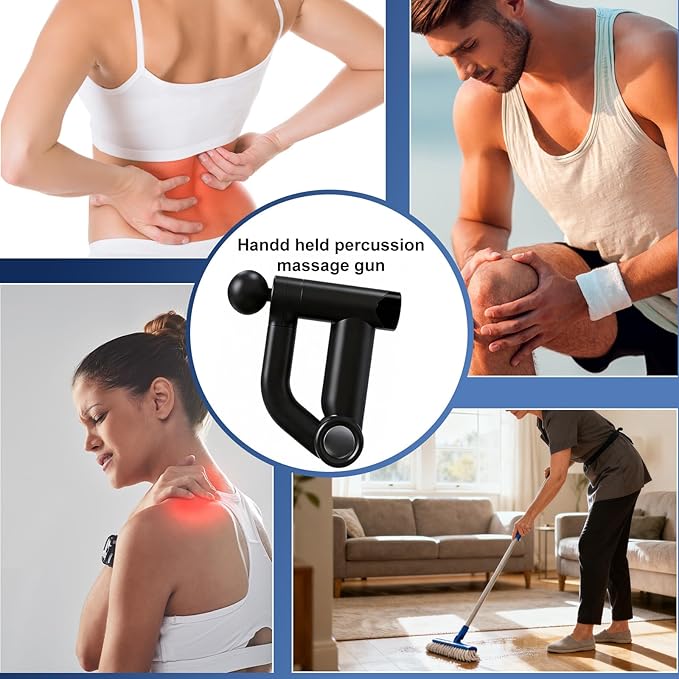 Foldable Massage Gun with Upgraded Extension Handle 32 Speeds Massage Gun Deep Tissue - Back Massager for Pain Relief Deep Tissue Muscles/Neck/Shoulders/Waist/Legs Massager