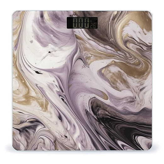 Marble Texture Smart Scale for Body Weight Accurate Bathroom Scale with LED Display Digital Weight Scales Weighing Machine High Precision Scales for Bath Home