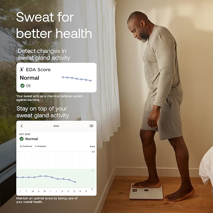 WITHINGS Body Comp WLAN Smart Scales with Full Body Analysis Including Fat Content Muscle Mass Bone Density Visceral Fat Digital Personal Scales/Body Fat Scales with Bluetooth