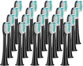 8Pcs Replacement Brush HeadsCompatibility for DiamondClean HX3/HX6/HX9 Series Electric Toothbrush HX6064(20Pcs Black)