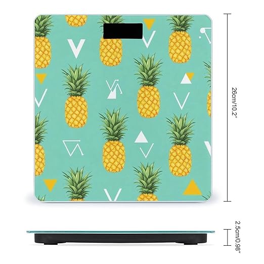 Men's Fashion Automatic Switch Digital Bathroom Weighing Scale Smart Scale Geometric Pineapple