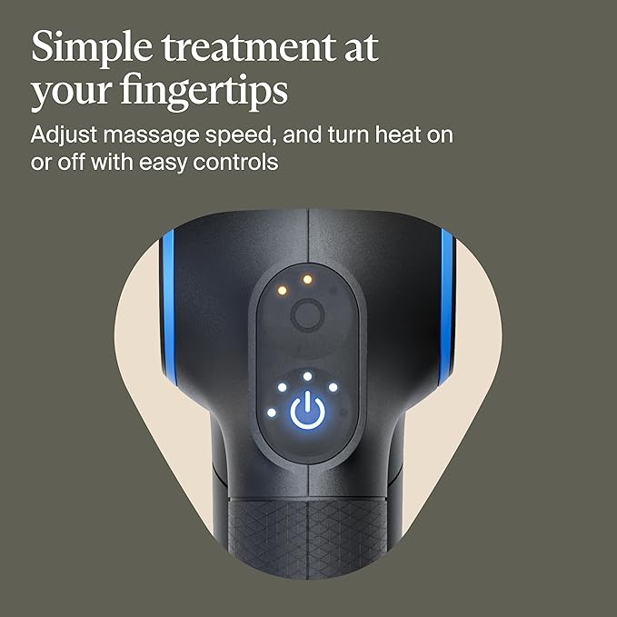 TheraGun Therabody Prime Plus Heated Powerful Massage Gun for Enhanced Warm-Up &amp Workout Recovery - Quiet Deep Tissue Massager for Body and Back Pain Relief - Leg &amp Back Massager with Heat