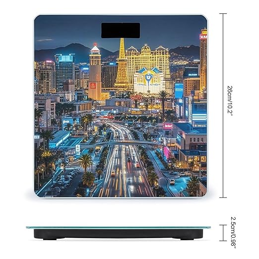 Las Vegas Night City Scale for Body Weight Smart Scales Digital Bathroom Scale High Precision Weighing Scales with Large Display Weighing Machine for People