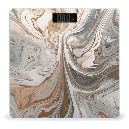 Marble Background Scale for Body Weight Accurate Digital Bathroom Scale Toughened Glass High Precision Scales Smart Weight Scales with Large LCD Backlight Display Weighing Machine