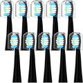 10 PCsCompatible with Oral-B Pulsonic Electric Toothbrush Sound Replacement Heads(Black)