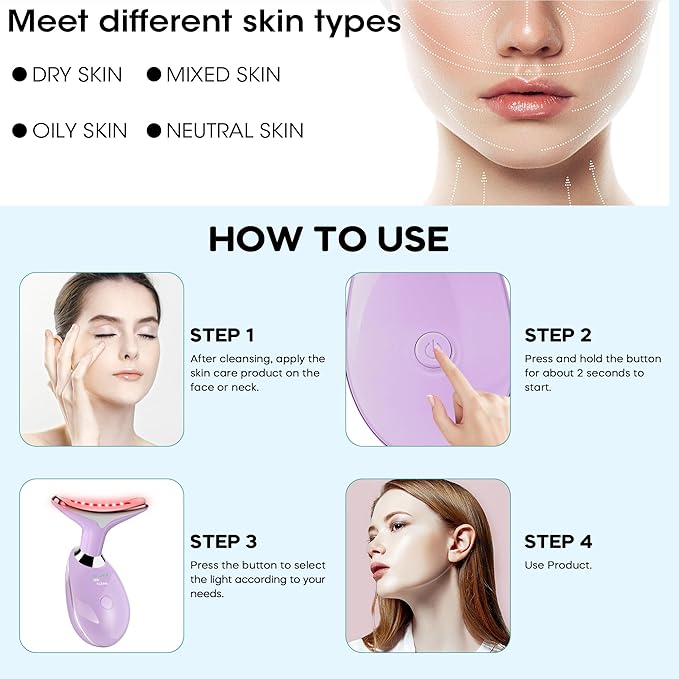 Facial Massager Portable Face Neck Massager Wand for Skin Care