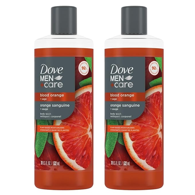Dove Men + Care Body Wash for Men | Liquid Body Wash to Uplift and Restore (Blood Orange + Sage)