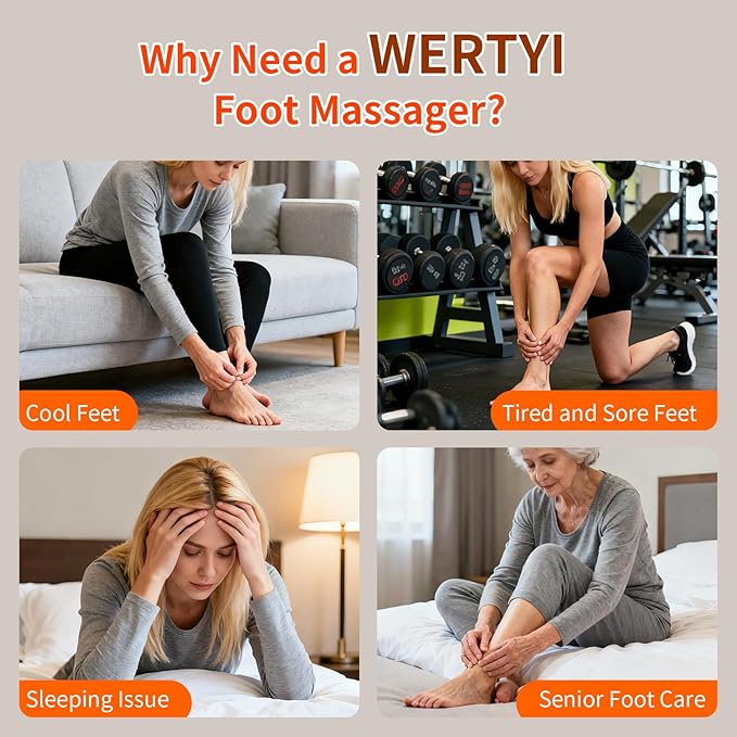 Foot Massager Shiatsu Foot Massager with Heat Remote Control Multiple Massage Modes &amp Adjustable Intensity Deep-Kneading Massager Fits Feet Up to Women Size 12 Black/ZL1