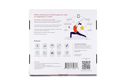 Body Analyzer Bluetooth Smart Scale - Tracks and Records 10 Measurements - User-Friendly app - Sleek Stylish Design