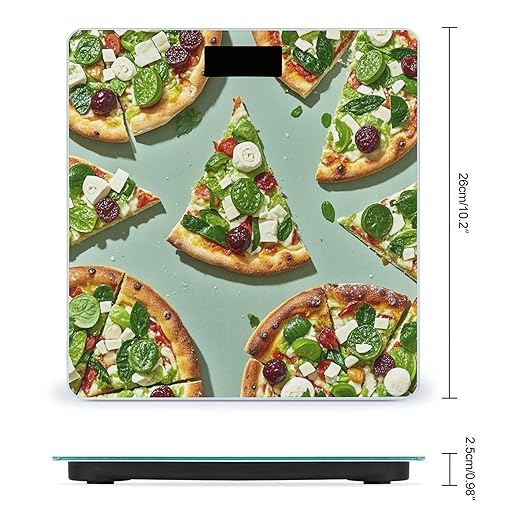 Green Pizza Slices Scale for Body Weight Smart Scales Digital Bathroom Scale High Precision Weighing Scales with Large Display Weighing Machine for People